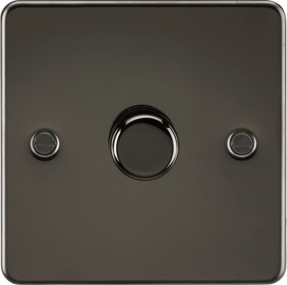 Knightsbridge | FP2191GM | 1G 2-way 10-200W (5-150W LED) Intelligent dimmer | Gunmetal 1 Knightsbridge FP2191GM 1G Intelligent Dimmer