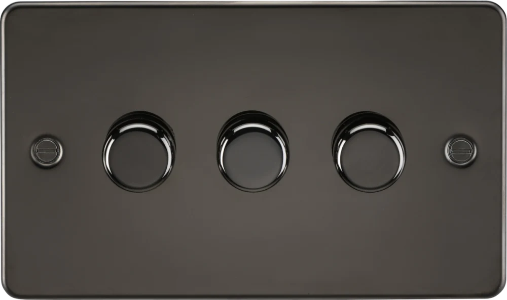 Knightsbridge | FP2193GM | 3G 2-way 10-200W (5-150W LED) Intelligent dimmer | Gunmetal 1 Knightsbridge FP2193GM 3G Intelligent Dimmer
