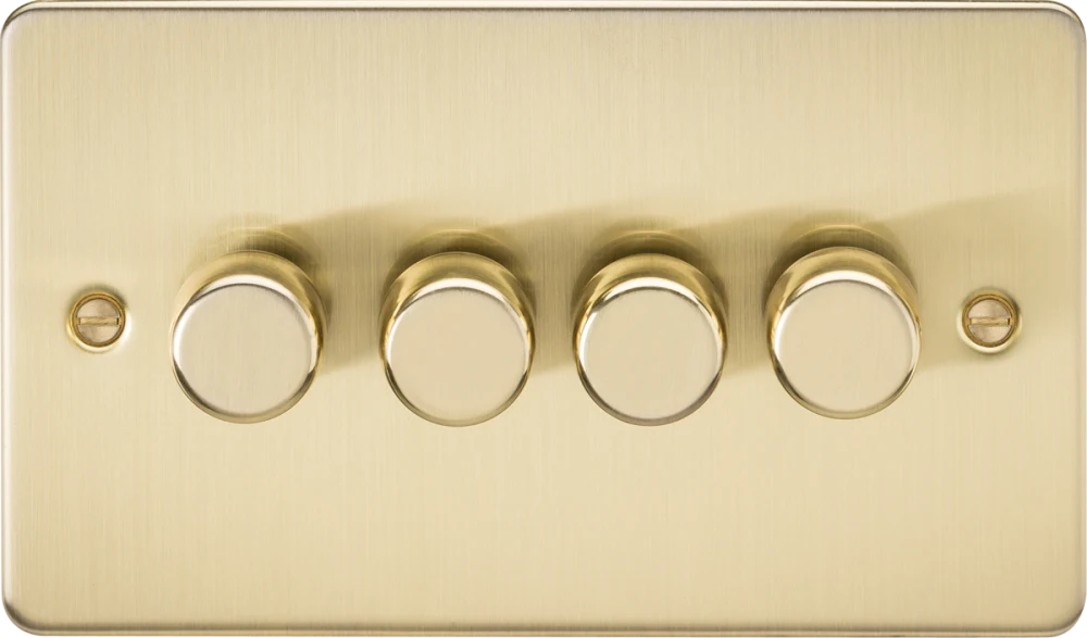 Knightsbridge | FP2194BB | 4G 2-way 10-200W (5-150W LED) Intelligent dimmer | Brushed Brass 1 Knightsbridge FP2194BB 4G Intelligent Dimmer
