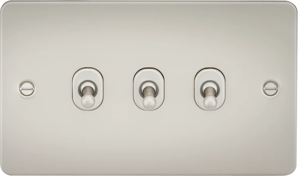 Knightsbridge | FP3TOGPL | 10AX 3G 2-way Toggle Switch | Pearl 1 Knightsbridge FP3TOGPL Toggle Switch