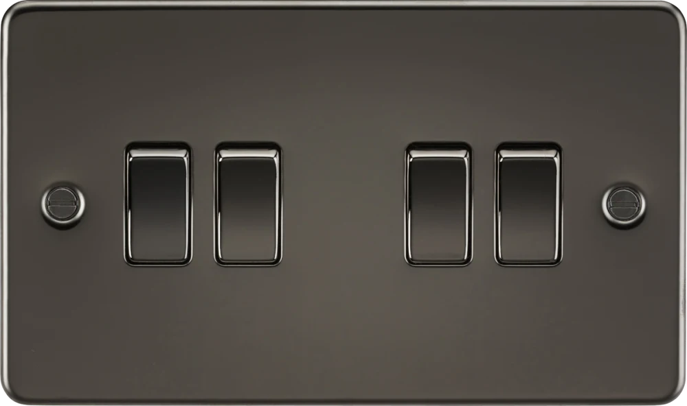 Knightsbridge | FP4100GM | 10AX 4G 2-way Switch | Gunmetal 1 Knightsbridge FP4100GM 4G 2 Way Switch