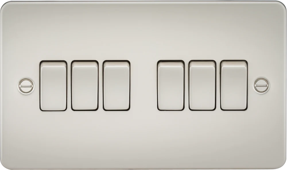 Knightsbridge | FP4200PL | 10AX 6G 2-way Switch | Pearl 1 Knightsbridge FP4200PL Plate Switch