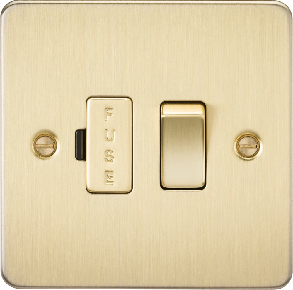Knightsbridge | FP6300BB | 13A Switched Fused Spur Unit | Brushed Brass 1 Knightsbridge FP6300BB Switched Fused Spur