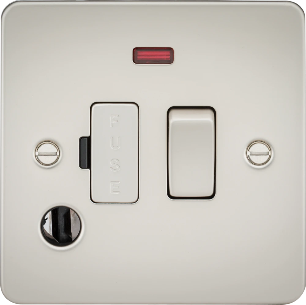 Knightsbridge | FP6300FPL | 13A Switched Fused Spur Unit with Neon & Flex Outlet | Pearl 1 Knightsbridge FP6300FPL Fused Spur