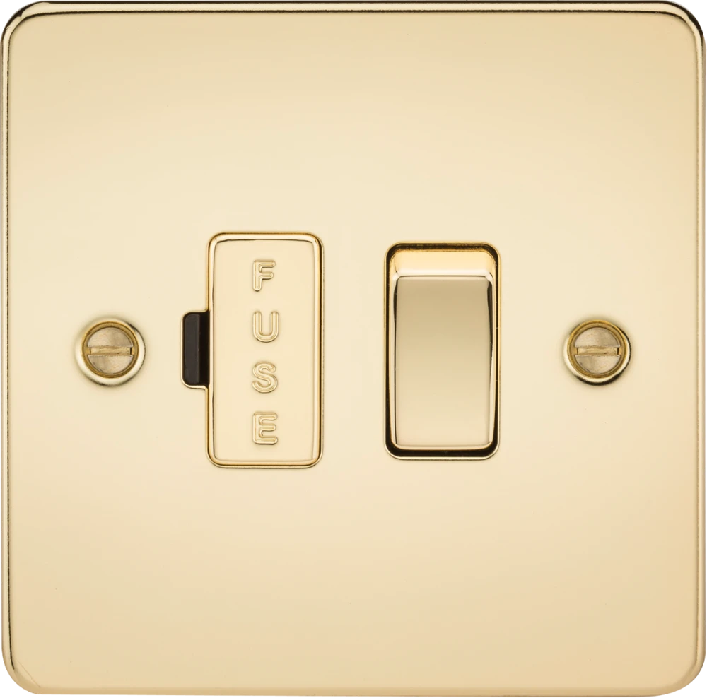 Knightsbridge | FP6300PB | 13A Switched Fused Spur Unit | Polished Brass 1 Knightsbridge FP6300PB Fused Spur