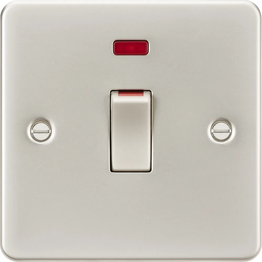 Knightsbridge | FP81MNPL | 45A DP Switch with Neon (1G size) | Pearl 1 Knightsbridge FP81MNPL 45A DP Switch