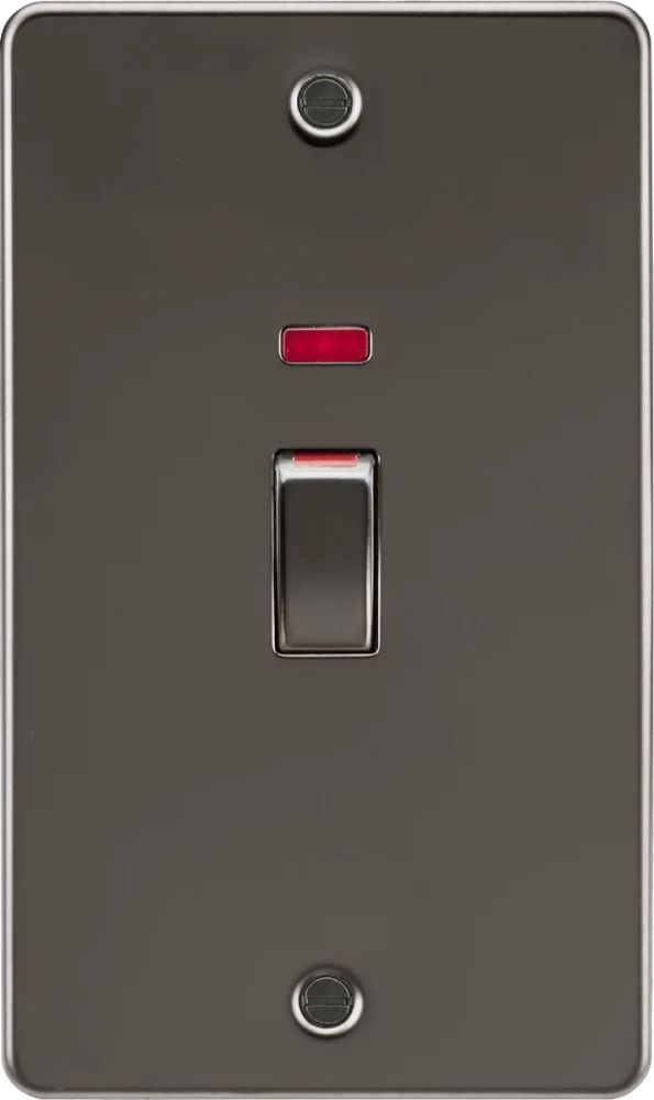 Knightsbridge | FP82MNGM | 45A DP Switch with Neon (2G size) | Gunmetal 1 Knightsbridge FP82MNGM 45A DP Switch