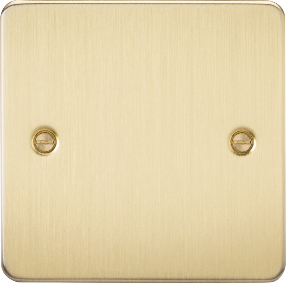 Knightsbridge | FP8350BB | 1G Blanking Plate | Brushed Brass 1 Knightsbridge FP8350BB 1G Blanking Plate