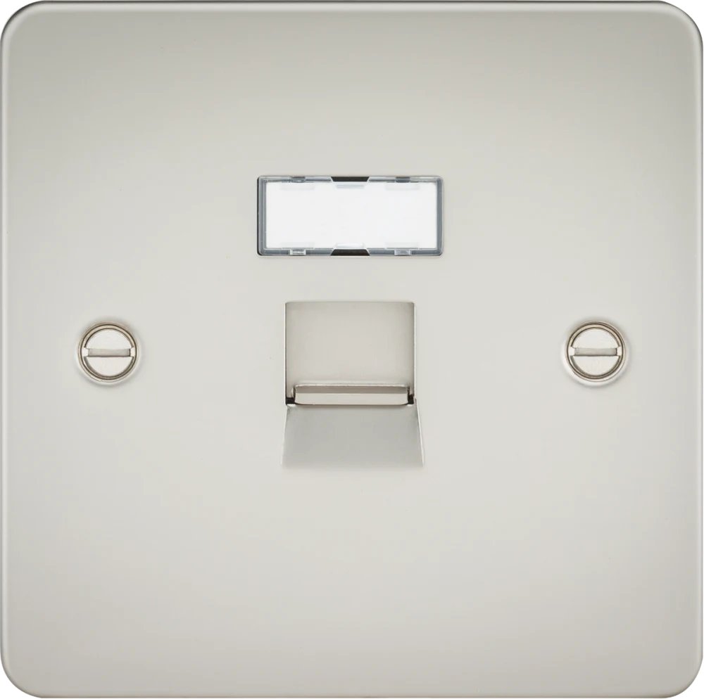 Knightsbridge | FPRJ45PL | RJ45 Network Outlet | Pearl 1 Knightsbridge FPRJ45PL Network Outlet
