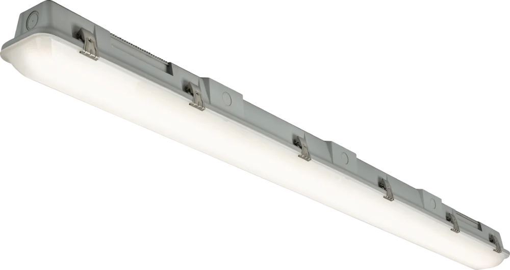 Knightsbridge | HEXMCF4 | HELIX MAX LED Non-Corrosive Fitting with Corridor Sensor | 4ft | IP66 | IK10 | Quad Wattage Tri-CCT 1 Knightsbridge HEXMCF4 LED Non-Corrosive Fitting