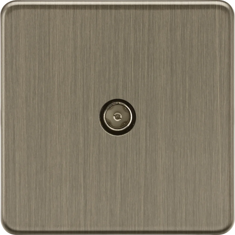 Knightsbridge | SF0100AB | 1G TV Outlet (Non-Isolated) | Antique Brass 1 Knightsbridge SF0100AB TV Outlet