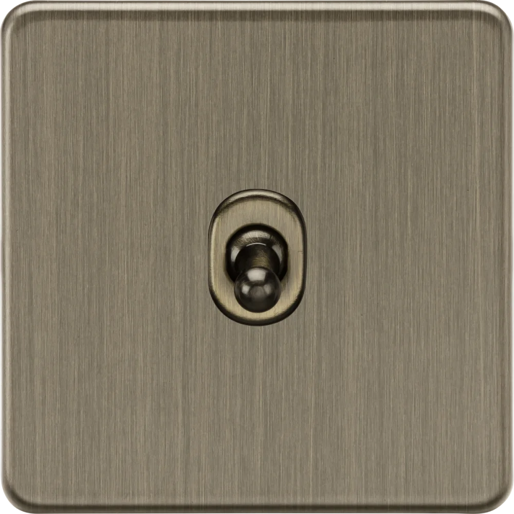 Knightsbridge | SF12TOGAB | 10AX 1G Intermediate Toggle Switch | Antique Brass 1 Knightsbridge SF12TOGAB Toggle Switch