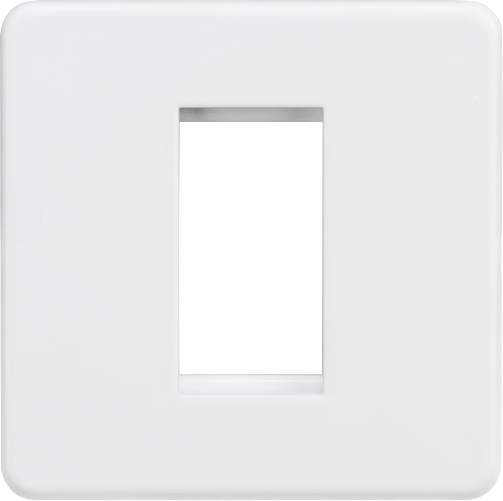 Knightsbridge | SF1GMW | Screwless 1G Modular Faceplate | Matt White 1 Knightsbridge SF1GMW Modular Faceplate