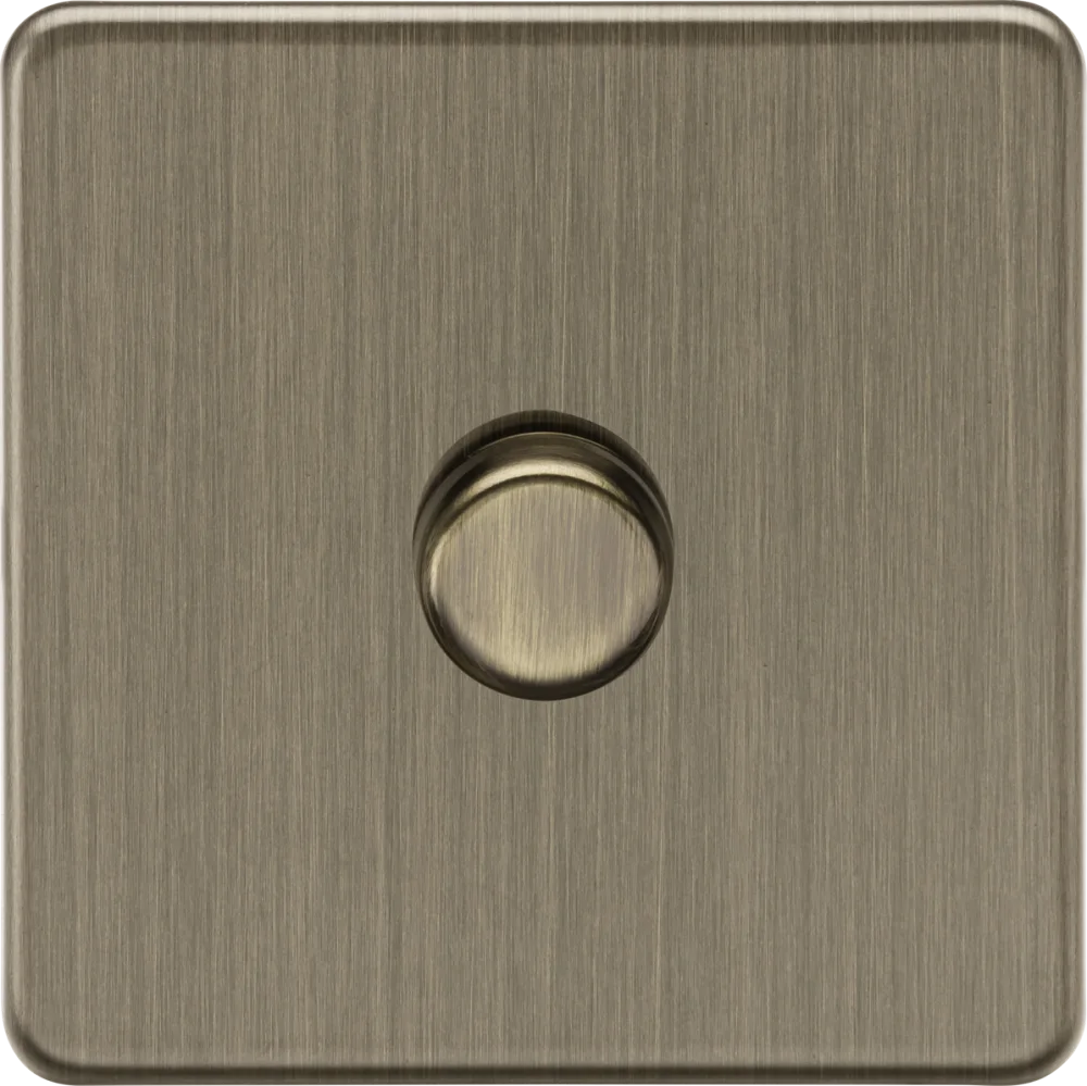 Knightsbridge | SF2191AB | 1G 2-way 10-200W (5-150W LED) Intelligent dimmer | Antique Brass 1 Knightsbridge SF2191AB 1G Dimmer