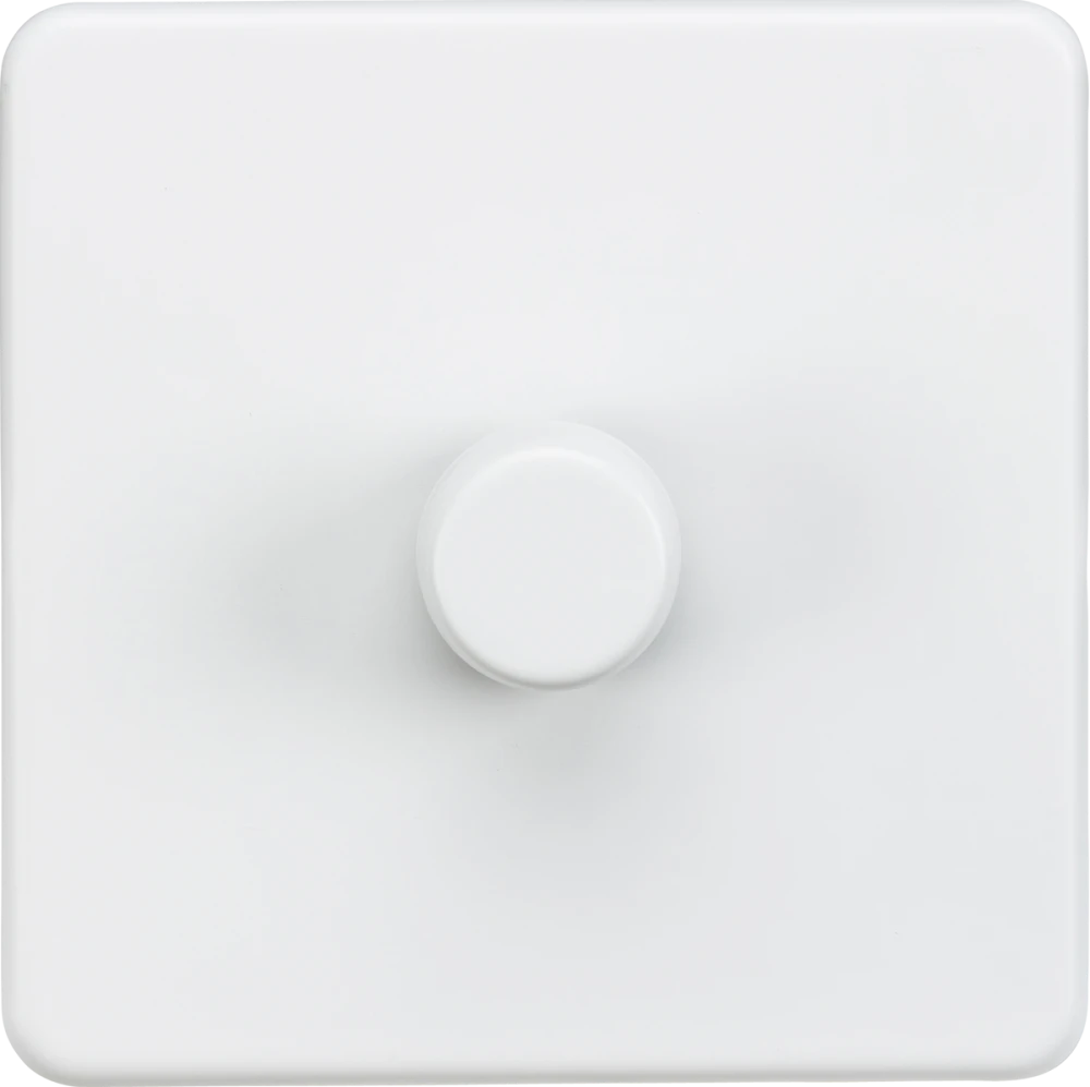 Knightsbridge | SF2191MW | 1G 2 - way 10 - 200W (5 - 150W LED) Intelligent Dimmer | Matt White 1 Knightsbridge SF2191MW Intelligent Dimmer