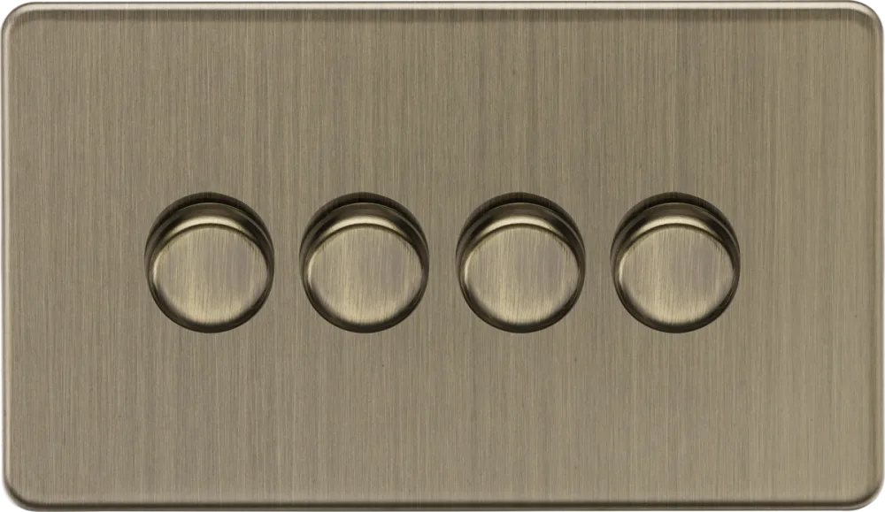 Knightsbridge | SF2194AB | 4G 2-way 10-200W (5-150W LED) Intelligent dimmer | Antique Brass 1 Knightsbridge SF2194AB 4G Dimmer