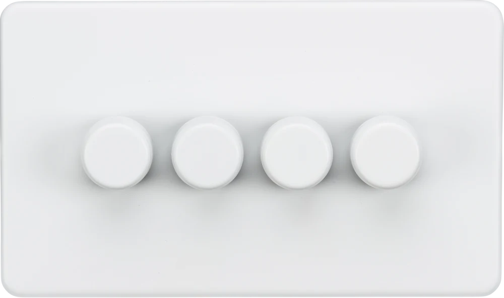 Knightsbridge | SF2194MW | 4G 2 - way 10 - 200W (5 - 150W LED) Intelligent Dimmer | Matt White 1 Knightsbridge SF2194MW Intelligent Dimmer