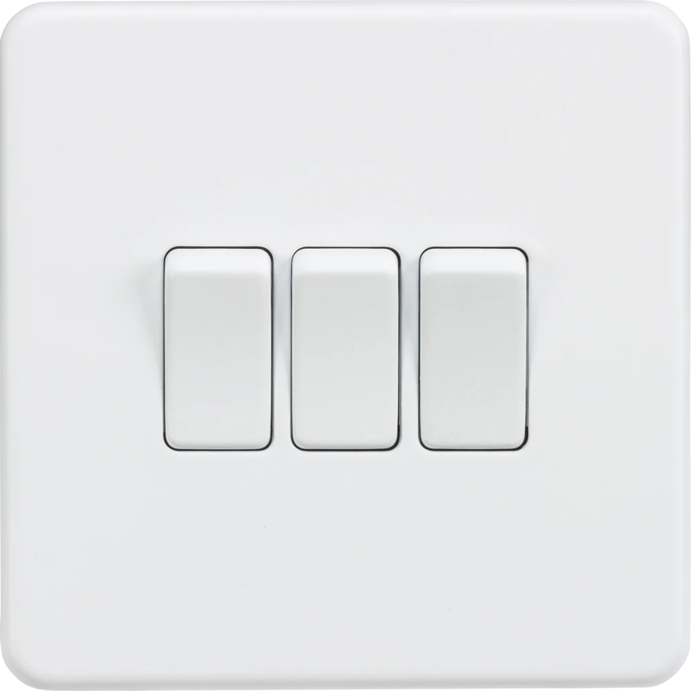 Knightsbridge | SF4000MW | 10AX 3G 2 - way Switch | Matt White 1 Knightsbridge SF4000MW 10AX Switch