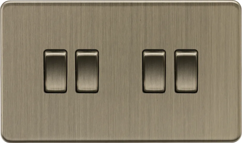 Knightsbridge | SF4100AB | 10AX 4G 2-Way Switch | Antique Brass 1 Knightsbridge SF4100AB 4G 2-Way Switch
