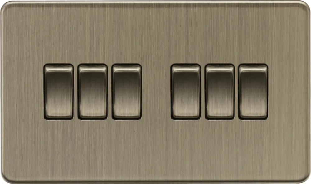 Knightsbridge | SF4200AB | 10AX 6G 2-Way Switch | Antique Brass 1 Knightsbridge SF4200AB 6G 2-Way Switch
