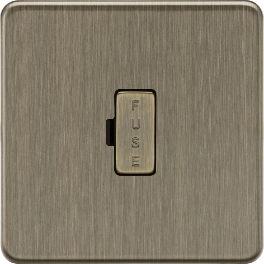 Knightsbridge | SF6000AB | 13A Fused Spur Unit | Antique Brass 1 Knightsbridge SF6000AB Fused Spur