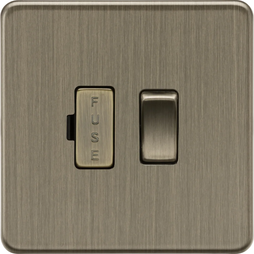 Knightsbridge | SF6300AB | 13A Switched Fused Spur Unit | Antique Brass 1 Knightsbridge SF6300AB Switched Fused Spur