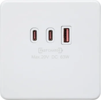 Knightsbridge SF63WMW USB Charger Plate