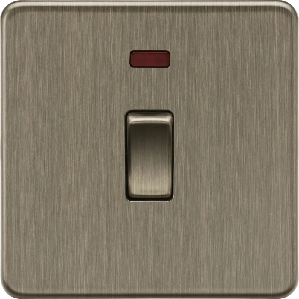 Knightsbridge | SF8341NAB | 20A 1G DP Switch with Neon | Antique Brass 1 Knightsbridge SF8341NAB 20A DP Neon Switch