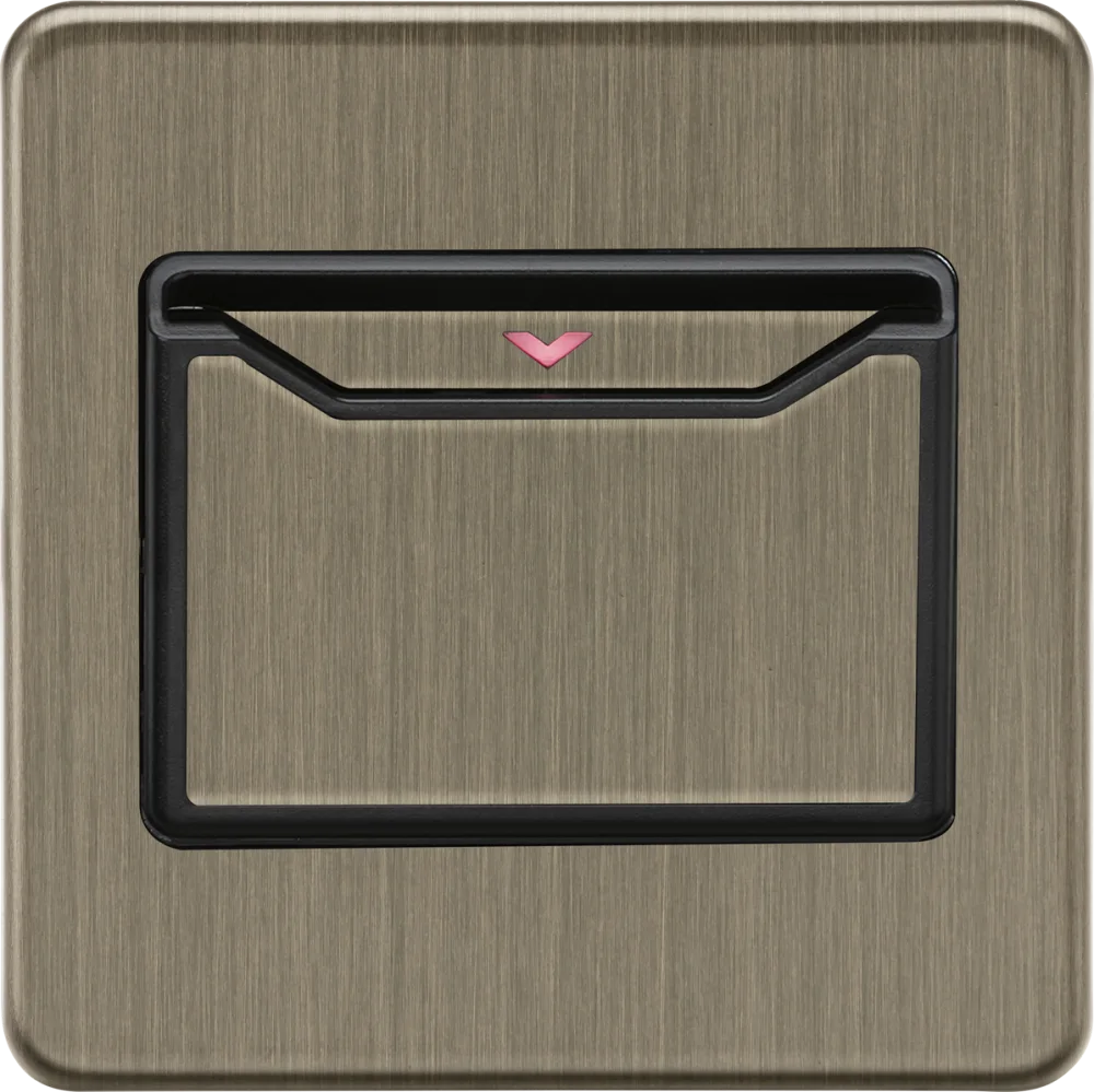 Knightsbridge | SFCARDAB | 32A 1G Key Card Switch | Antique Brass 1 Knightsbridge SFCARDAB Key Card Switch