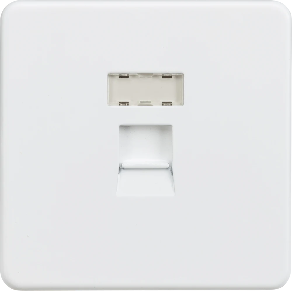 Knightsbridge | SFRJ45MW | RJ45 Network Outlet | Matt White 1 Knightsbridge SFRJ45MW Network Outlet
