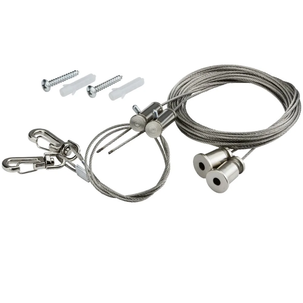 Knightsbridge | TORCSUSP | Torlan Suspension Hanger Accessory | 2.25m | Wire Rope & Luminaire Clip 1 Knightsbridge TORCSUSP Suspension Hanger Accessory