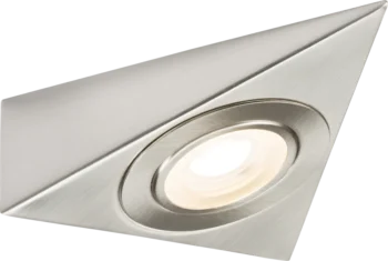 Knightsbridge | TRIBCTBC | 230V 2W Triangular LED Under Cabinet Light Adjustable CCT | Brushed Chrome