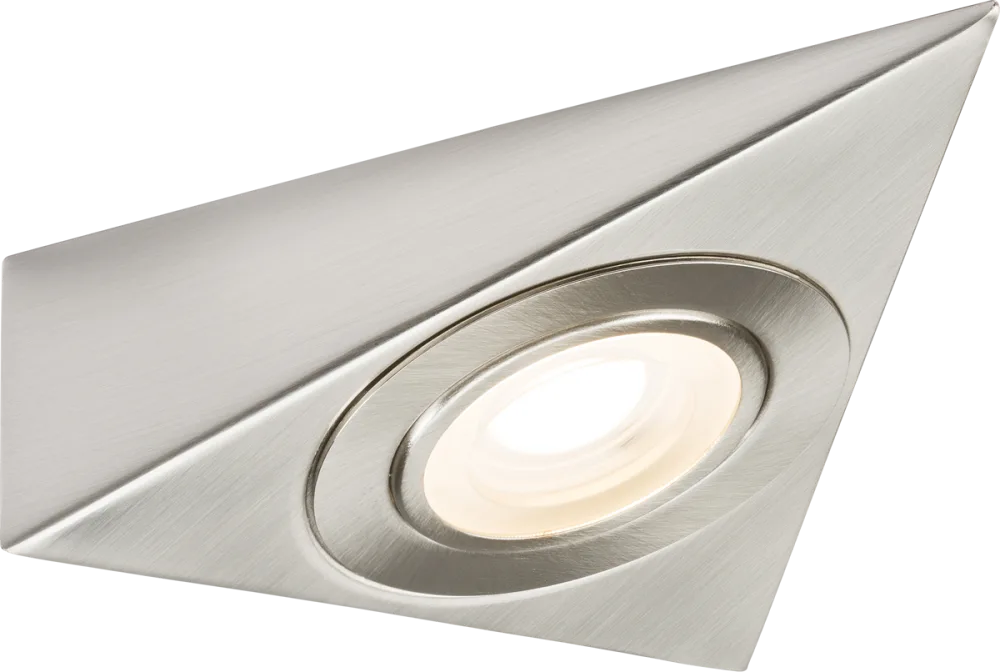 Knightsbridge | TRIBCTBC | 230V 2W Triangular LED Under Cabinet Light Adjustable CCT | Brushed Chrome 1 Knightsbridge | TRIBCTBC | 230V 2W Triangular LED Under Cabinet Light Adjustable CCT | Brushed Chrome