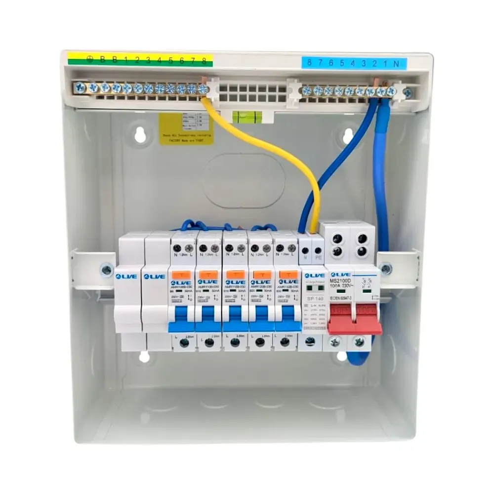 Live Electrical 7 Way SPD Metal Consumer Unit Kit with 5 RCBOs 4 Live Electrical 7 Way SPD Metal Consumer Unit Kit with 5 RCBOs 3