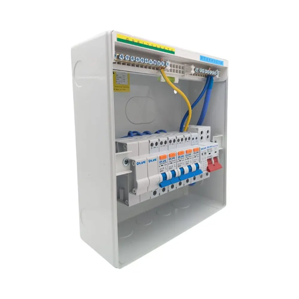 Live Electrical 7 Way SPD Metal Consumer Unit Kit with 5 RCBOs 7 Live Electrical 7 Way SPD Metal Consumer Unit Kit with 5 RCBOs 7