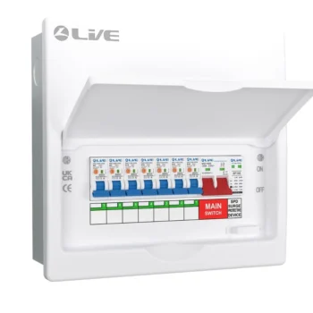 Live Electrical | FMC10SRN/100 | 7 Way Flush Metal Preconfigured Populated RCBO Consumer Unit | SPD | 7 x DP RCBOs