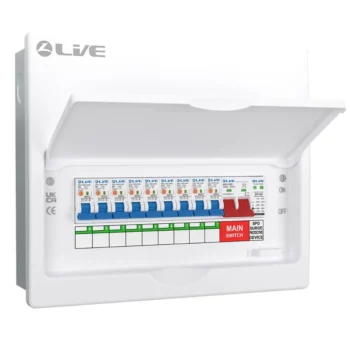 Live Electrical | FMC12SRN/100 | 9 Way Flush Metal Preconfigured Populated RCBO Consumer Unit | SPD | 9 x DP RCBOs