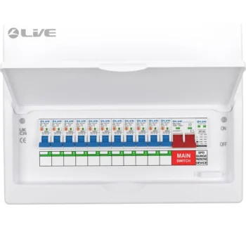 Live Electrical | FMC14SRN/100 | 11 Way Flush Metal Preconfigured Populated RCBO Consumer Unit | SPD | 11 x DP RCBOs