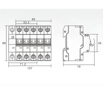 Live Electrical | LRS5100C | 5 Pole Automatic Reclosing Switch | 100A Type C 6kA