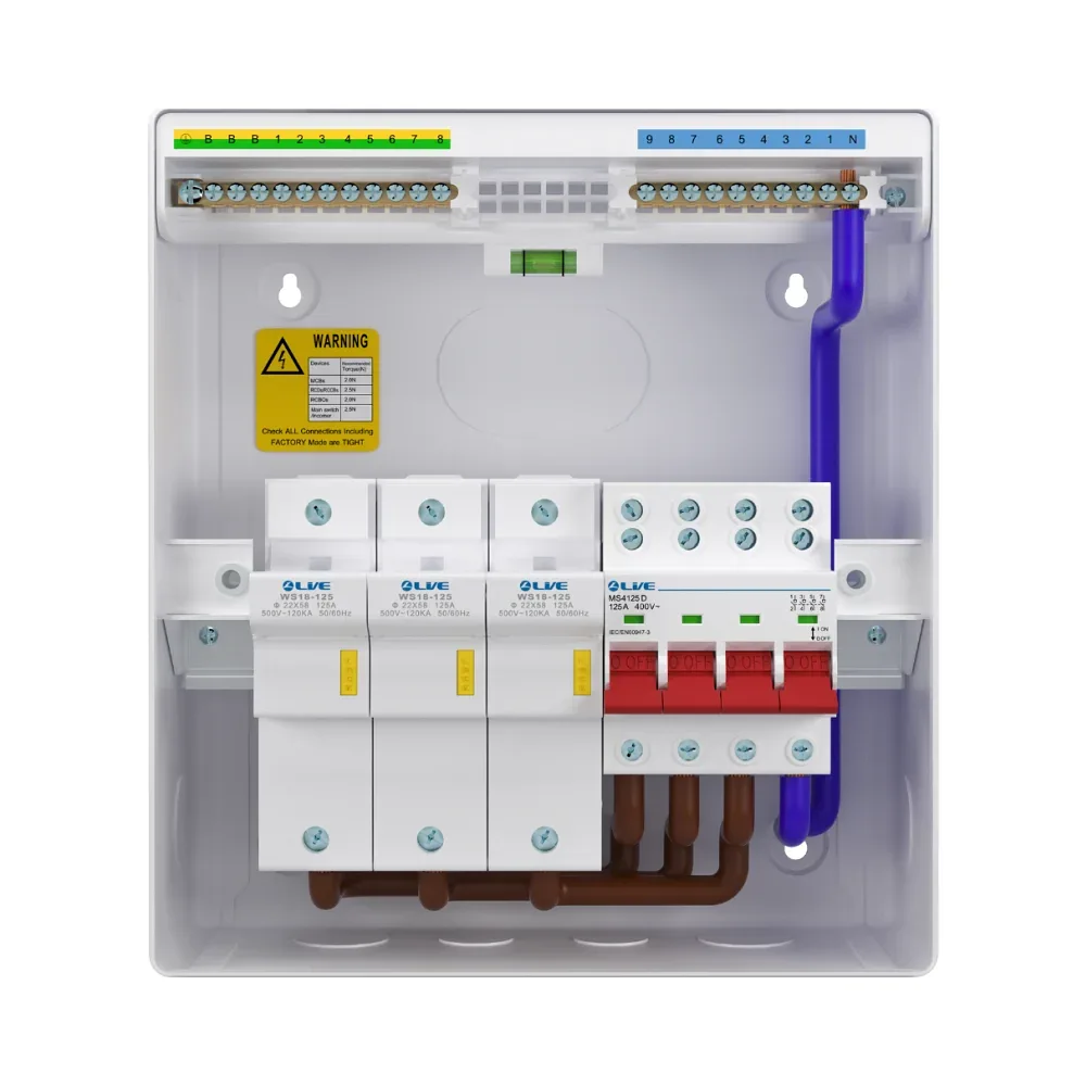 Live Electrical | LSFS100 | 100A | 3-Phase Metal Switch Fuse Box | without Fuses 2 Live Electrical LSFS125 3-Phase Metal Switch Fuse Box 2