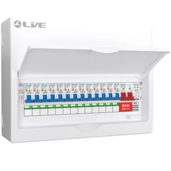 Live Electrical | LSMC16SRN/100 | 13 Way Metal Preconfigured Populated RCBO Consumer Unit | SPD | 13 x DP RCBOs