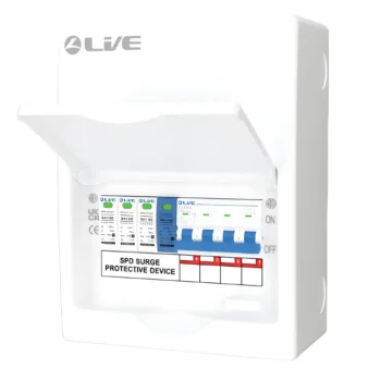 Live Electrical | LSMC8M-SA | SPD Surge Protective Device with 40A C Curve 10kA MCB | 8 Way Metal