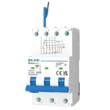 Live RKN332B-030 Bi-Directional 3 Phase RCBO B32A
