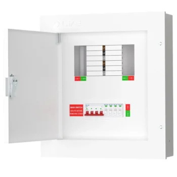 Live Electrical 4 Way SPD TPN Distribution Board