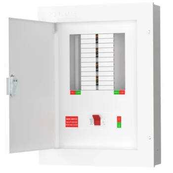250A Live Electrical 8 Way TPN Distribution Board