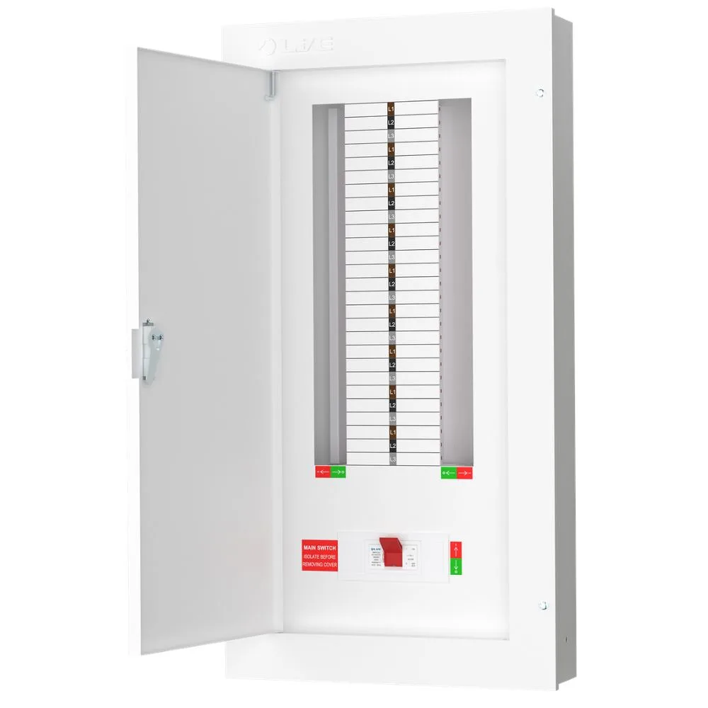 Live Electrical | TPN18-250 | 250A TP&N Distribution Board | 3P Main Switch | 18 Way 1 250A Live Electrical 18 Way TPN Distribution Board