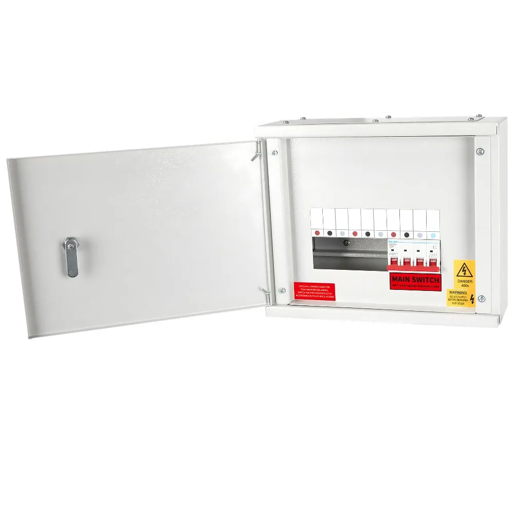 Live Electrical | TPNH02-100 | 2 Way Horizontal TP&N Distribution Board | 100A 4 Pole Main Switch 1 TPNH02-100 Horizontal TP&N Distribution Board