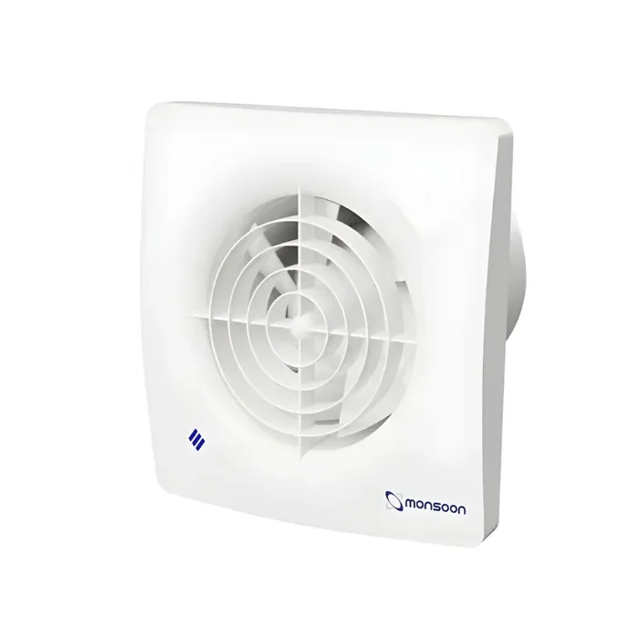 Monsoon MONS100HTA | 100mm | Zone 1 | Timer & Humidistat Extract Fan | 97m³/h 1 Monsoon MONS100HTA 100mm Timer / Humidistat Extract Fan
