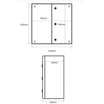 Niglon MS10010025 Double Door Mild Steel Enclosure IP55