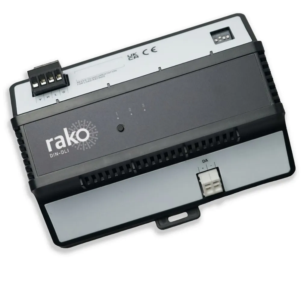 Rako | DIN-DLI | Multi-Room DALI Controller | DIN Rail Mounted 1 RAKO DIN-DLI multi-room DALI controller